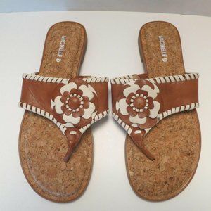 New Michelle D Leather Flip Flop Size 10M Thongs